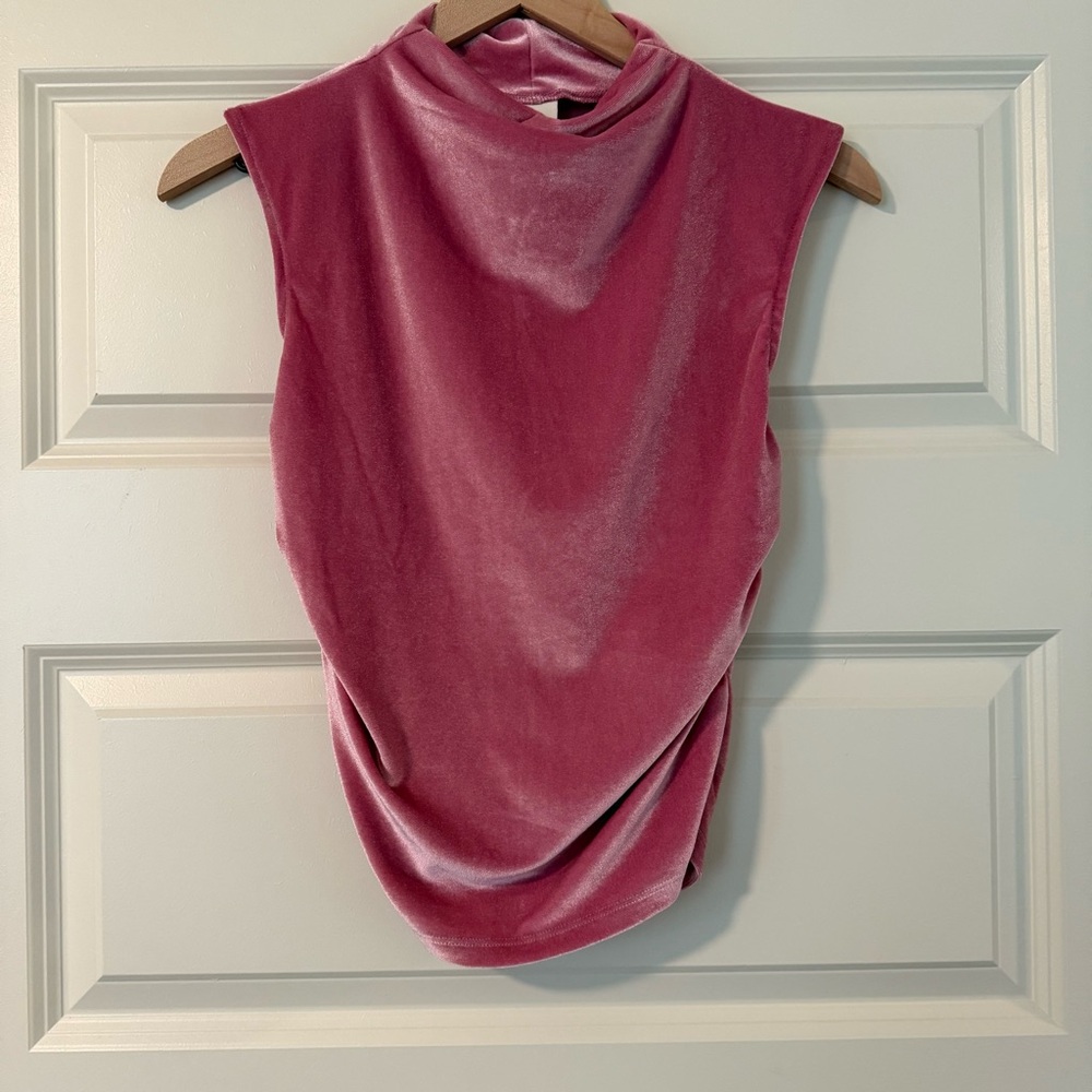 A New Day Pink Ruched Tank Top